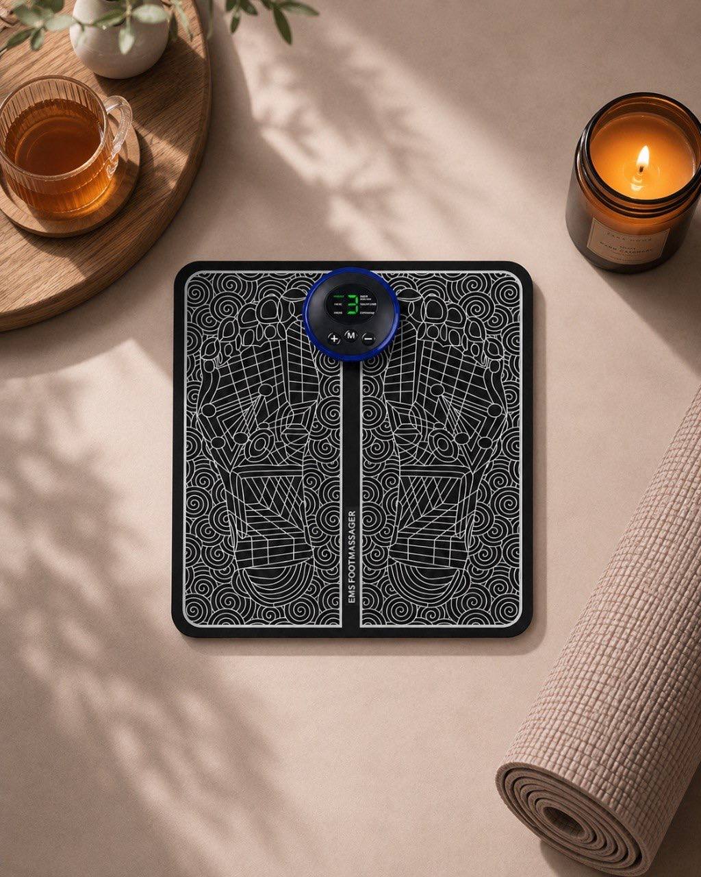 EMS Foot Massager Mat - Circulation, Muscle Relaxation & Remote