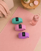 Long Resistance Bands Set of 3, Light Medium Heavy, 200 cm, 49 lbs Max