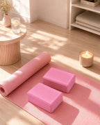 EVA Yoga Blocks Set of 2, High-Density Foam, Non-Slip for Pilates