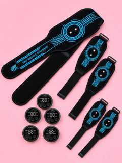 EMS Muscle Stimulator Set — Abs, Arms & Legs Toner | 10 Modes, USB Charging