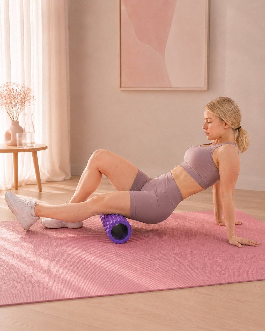 Spike Foam Roller, Deep-Grip Texture, EVA + PVC Core, 26 x 8 cm