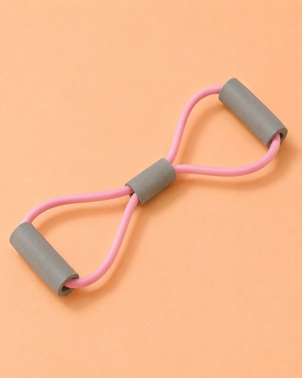 5-Piece Pilates & Yoga Resistance Set, EVA Foam & Elastic, Soft Pink